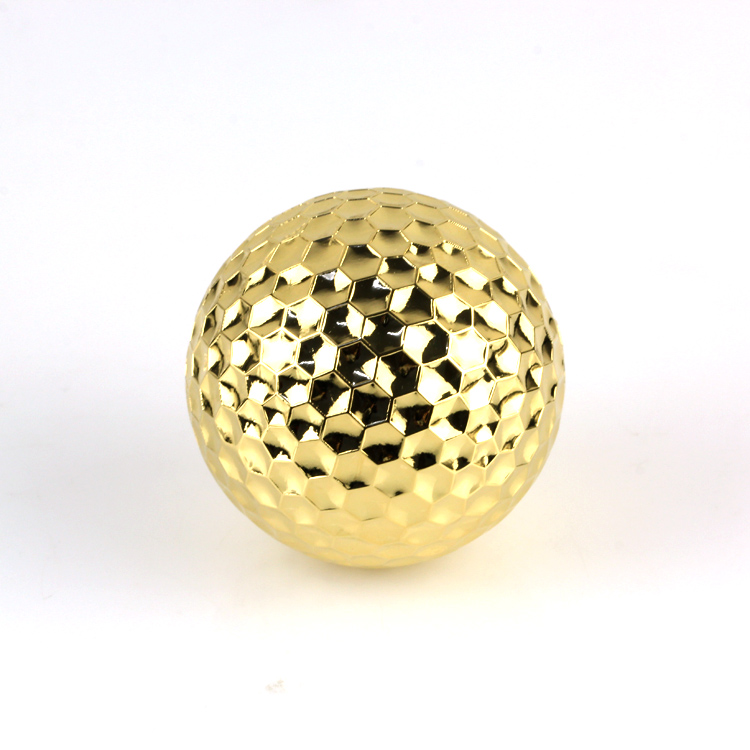 Luxury 24k gold golf ball with wooden box